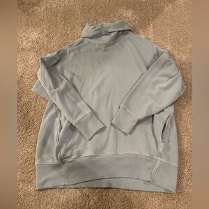 Aerie Blue Gray Funnel Neck Pullover Sweatshirt – Size S